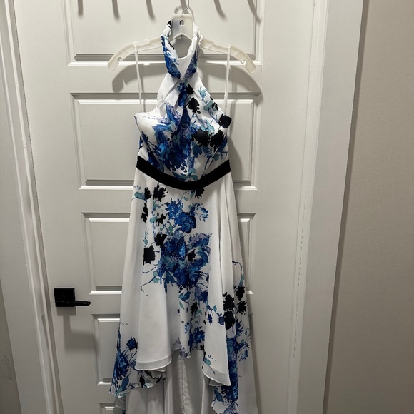 Betsy & Adam chiffon high-low halter neck dress size 2